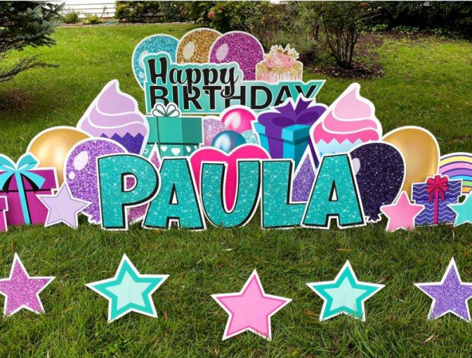 Corflute Yard Card 4mm Corrugated Plastic Birthday Yard Signs 0