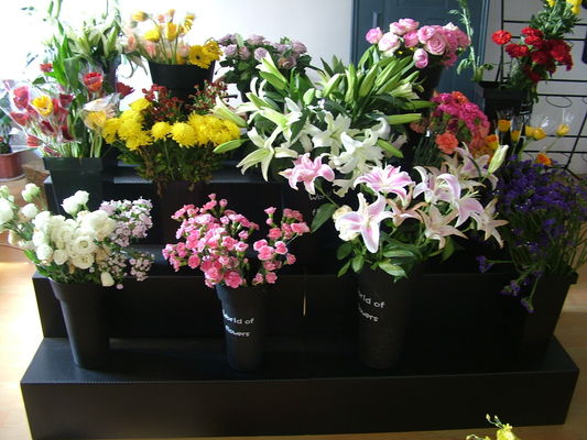 Rigid Coroplast Flower Display Stand Artificial Flower Display Stands Waterproof