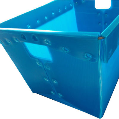 Blue Polypropylene Mail Tote 4mm Corrugated Plastic With Steel Strap