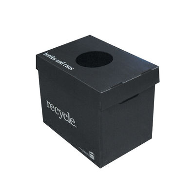 Black Reusable Corrugated Plastic Boxes Polypropylene Turnover Coroplast Bins