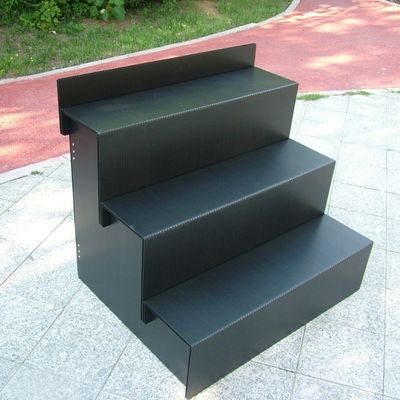 Black Corflute Sheets Floral Stand Antistatic Retail Floral Display Racks