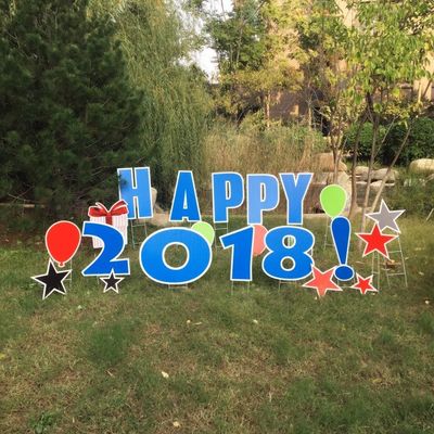 Reusable PP Yard Card Coroplast Yard Letters For Graduations