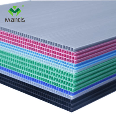 Recyclable Coroplast Polypropylene 8mm PP Hollow Corrugated Sheet Blue Purple