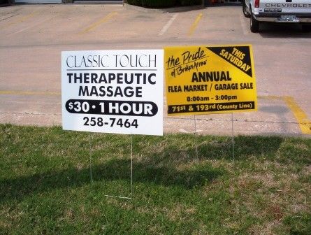 PP Corrugated Plastic Yard Sign 2mm 5mm Coroplast Lawn Signs Customized
