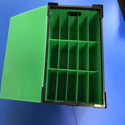 Blue 4mm Corrugated Plastic Packing Box Corrugated Plastic Boxes With Dividers