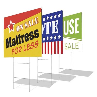 White 18x24 Coroplast Signs 4mm Corrugated Plastic Campaign Signs