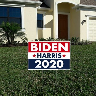 Political Coroplast Yard Signs 18x24 Corrugated Plastic For Election Campaign