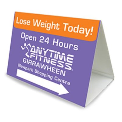 Waterproof Triangle Corflute Signs Full Color Coroplast Signs Purple