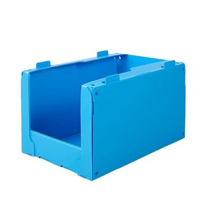 Corrugated Plastic Stackable Warehouse Bins Foldable