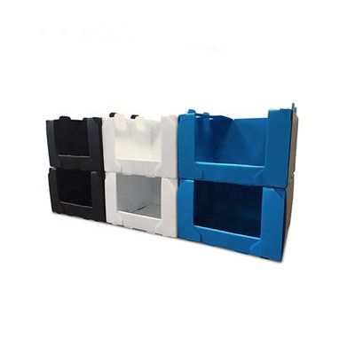Corrugated Plastic Stackable Warehouse Bins Foldable