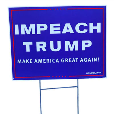 PP Corrugated Plastic Yard Signs Indoor / Outdoor Advertising With H Stakes