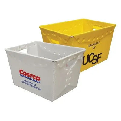 Durable polypropylene mail tote ideal for organizing transporting and protecting mail documents in busy mailroom settings