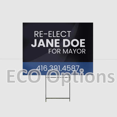 Customized Durable PP Corrugated Plastic Yard Sign Recyclable Eco Friendly